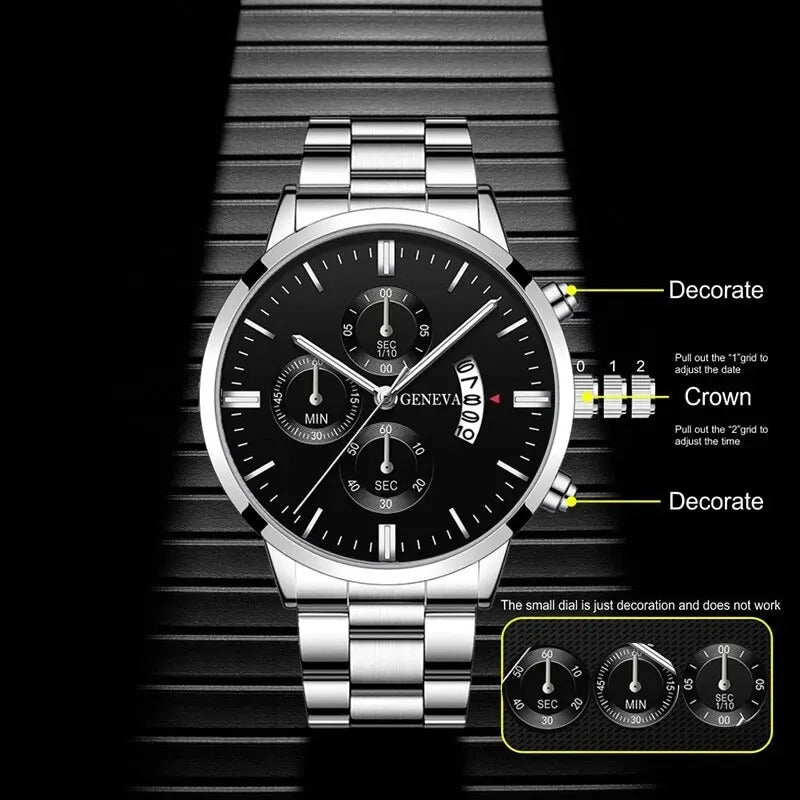 Fashion Men Luxury Calendar Quartz Wrist Watch