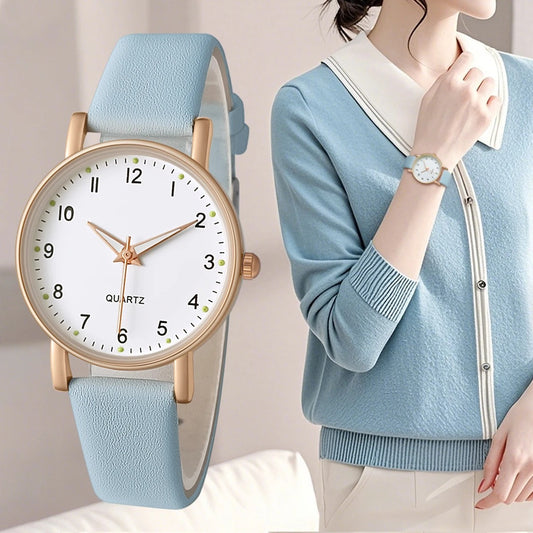 Casual Women's Watch Pu Leather Strap Wristwatch