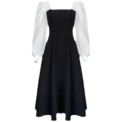 Elegant Medium-Length Black Dress For Women