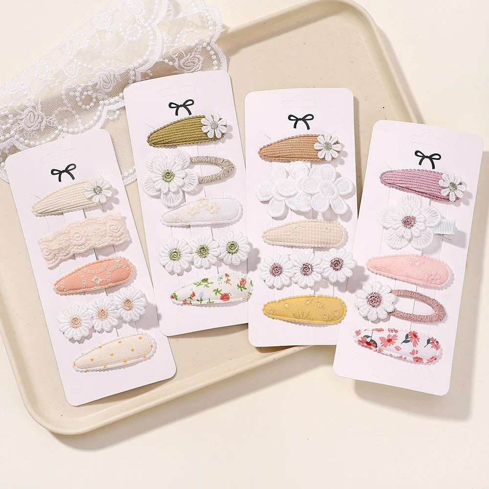 5Pcs BB Clips Set for Children Hair Accessories Sweet Hair bangs