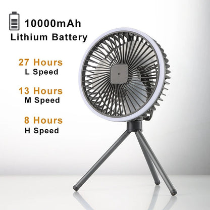 USB Rechargeable Wireless Ceiling Electric Fan With LED light For Home